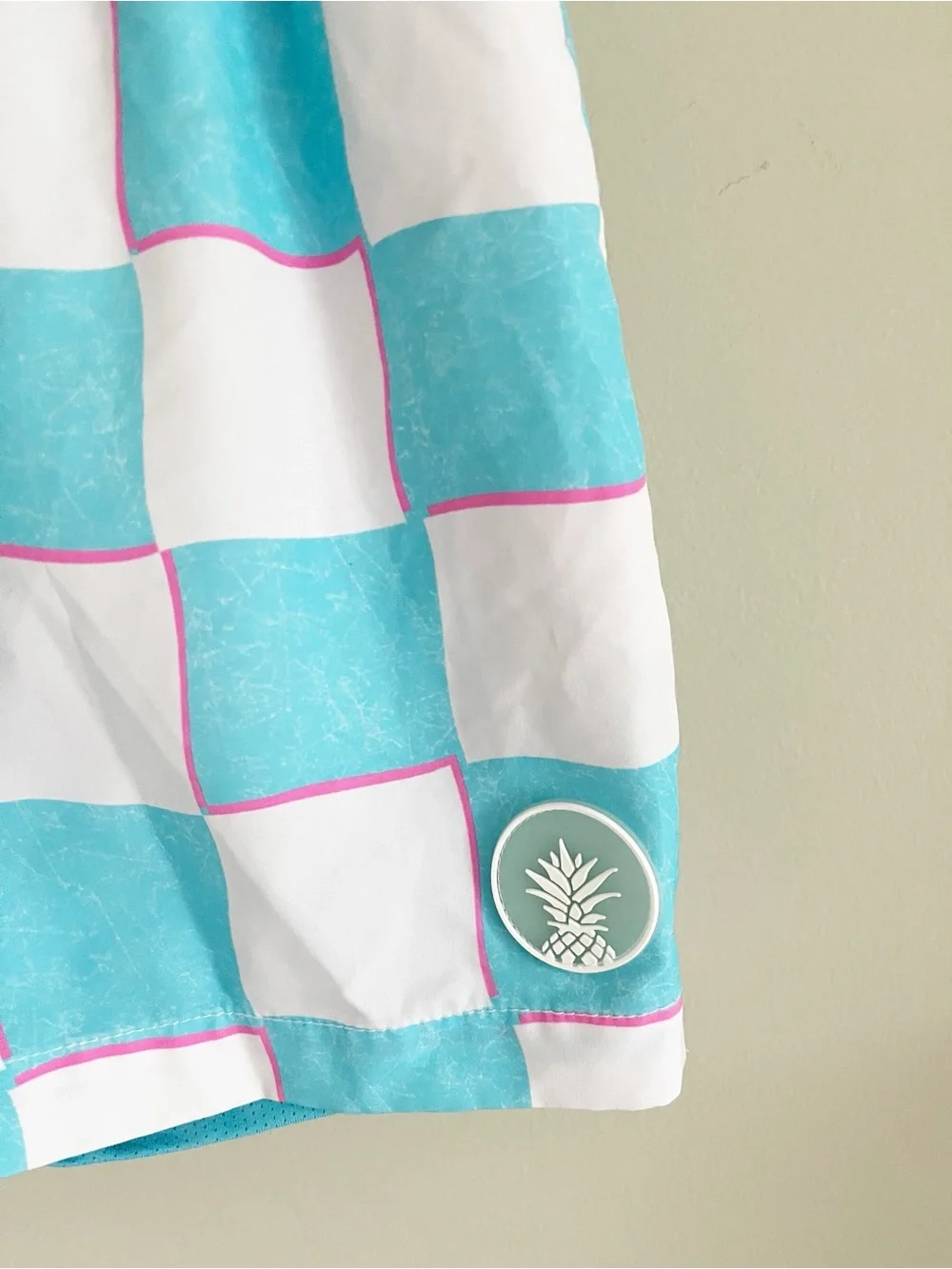 chubbies aqua checkerboard